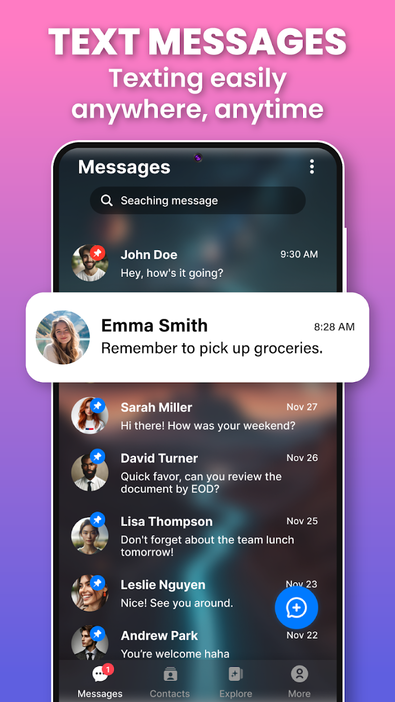 Messages SMS screenshot 1